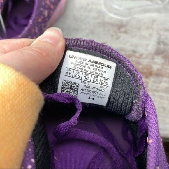 Under Armour Purple Athletic shoes y 4 w 6 - Picture 7 of 8